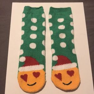 Bundle 3 / $12! | Elf with Santa Hat and Heart Eyes Colorful Cozy Fun Socks